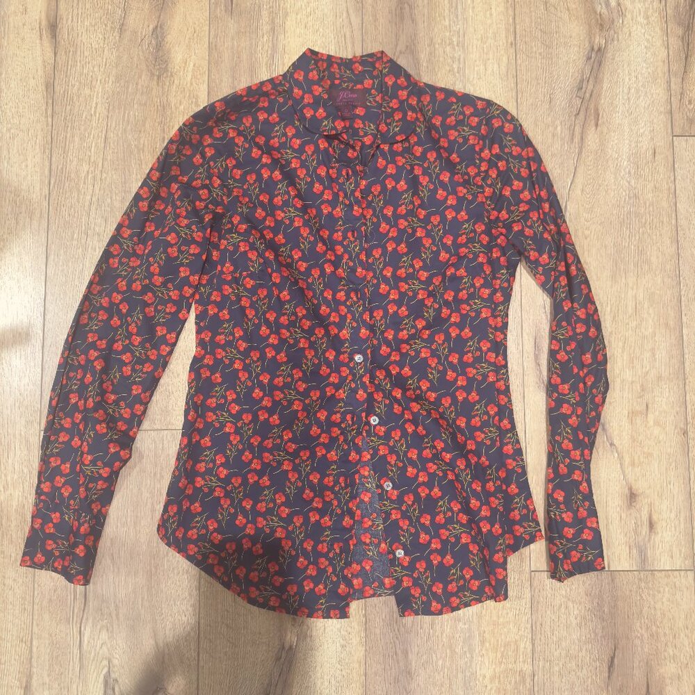 New J Crew Liberty Poppy Slim Fit Shirt (Women's)